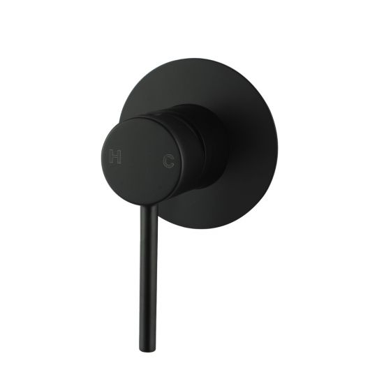 Pentro Matte Black Round Shower Mixer Tap