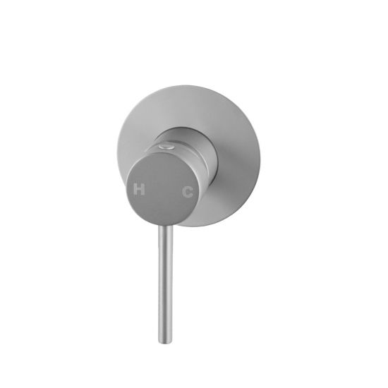 Pentro Brushed Nickel Round Shower Mixer Tap with 65mm Cover plate