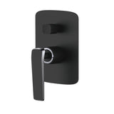 Esperia Chrome & Matte Black Wall Mixer with Diverter